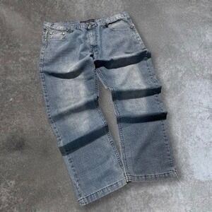 Brooklyn Legend Mens Jeans Size 38x32 Straight Leg Blue Denim Pants